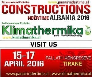 5th International Exhibition ” Constructions Ndertime – Klimathermika ” ALBANIA 2016